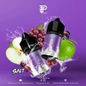 hatjuice 酷斃系列葡萄與西瓜口味煙油瓶，黑蓋設計與亮彩標籤正面展示